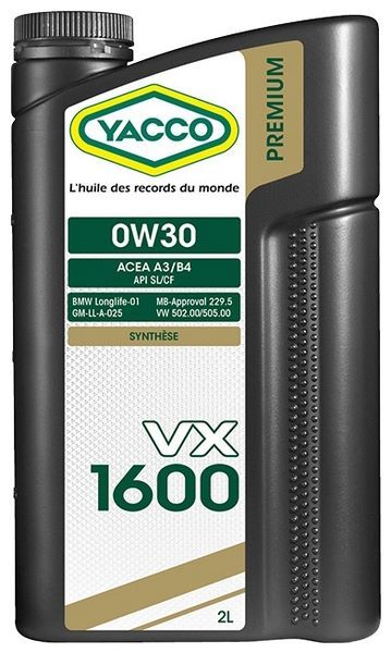 Yacco VX 1600 0W30 2 л