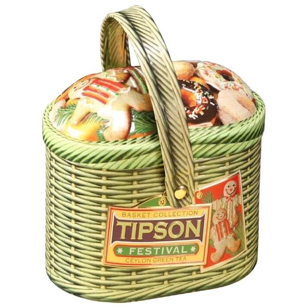 Чай зеленый Tipson Basket collection Festival подарочный набор
