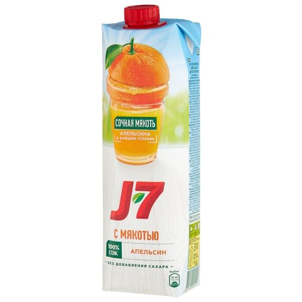 Сок J7 Апельсин, с крышкой, без сахара