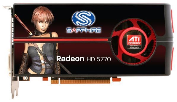 Sapphire Radeon HD 5770 850Mhz PCI-E 2.1 1024Mb 4800Mhz 128 bit 2xDVI HDMI HDCP