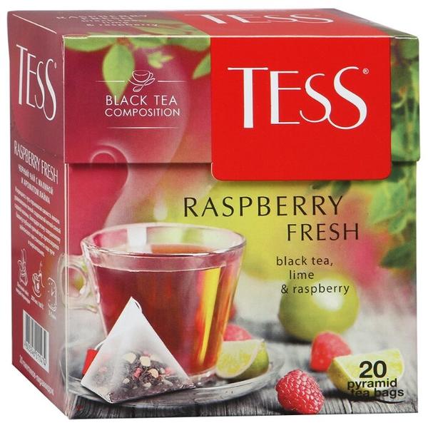 Чай черный Tess Raspberry fresh в пирамидках