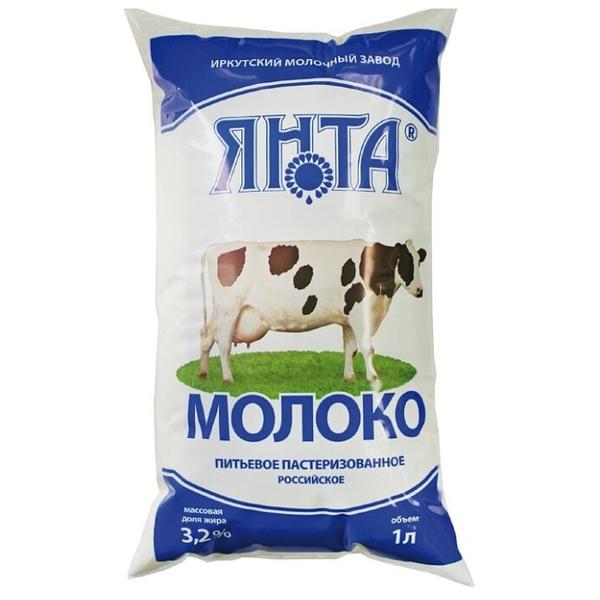 Молоко ЯНТА Российское пастеризованное 3.2%, 1 л