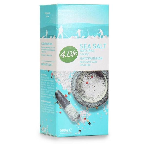 4Life Соль морская белая крупный помол, 500 г