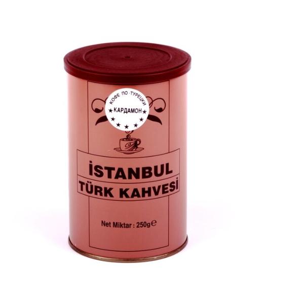 Кофе молотый İstanbul Türk Kahvesi c кардамоном, жестяная банка