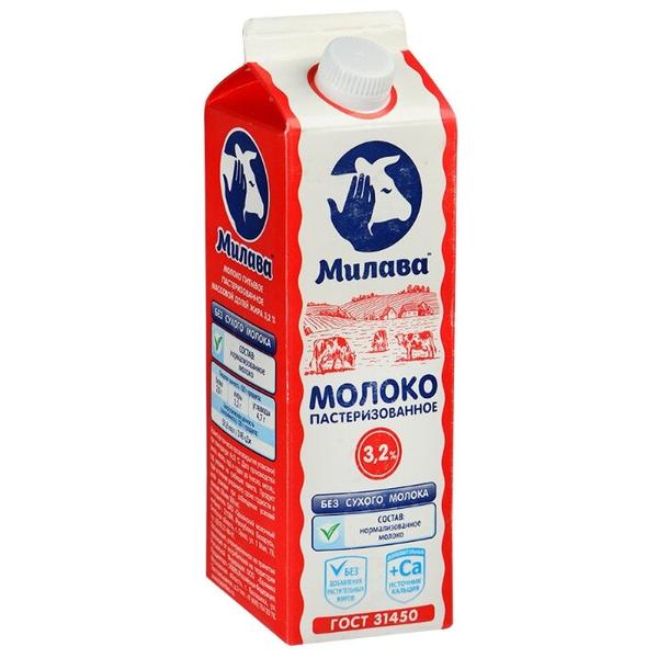 Молоко Милава пастеризованное 3.2%, 0.95 л