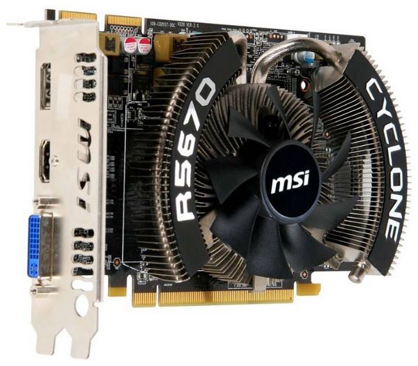 MSI Radeon HD 5670 775Mhz PCI-E 2.1 1024Mb 4040Mhz 128 bit DVI HDMI HDCP Cyclone