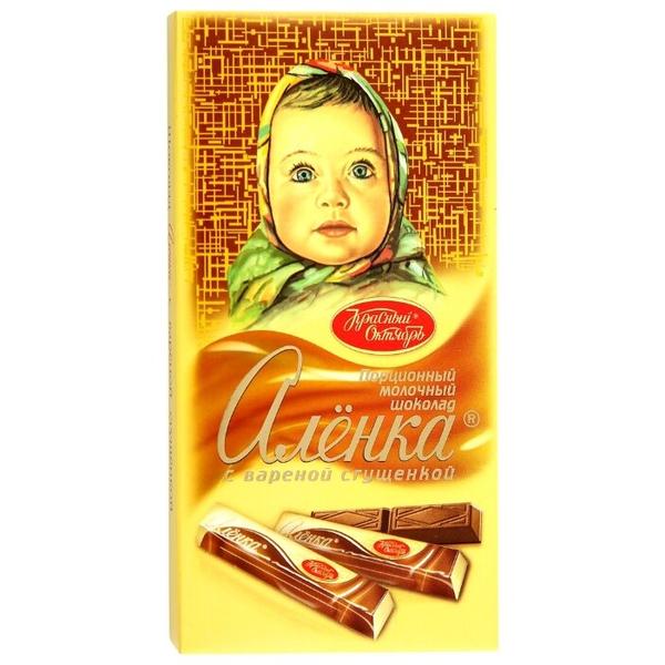 Шоколад Алёнка молочный порционный с вареной сгущенкой