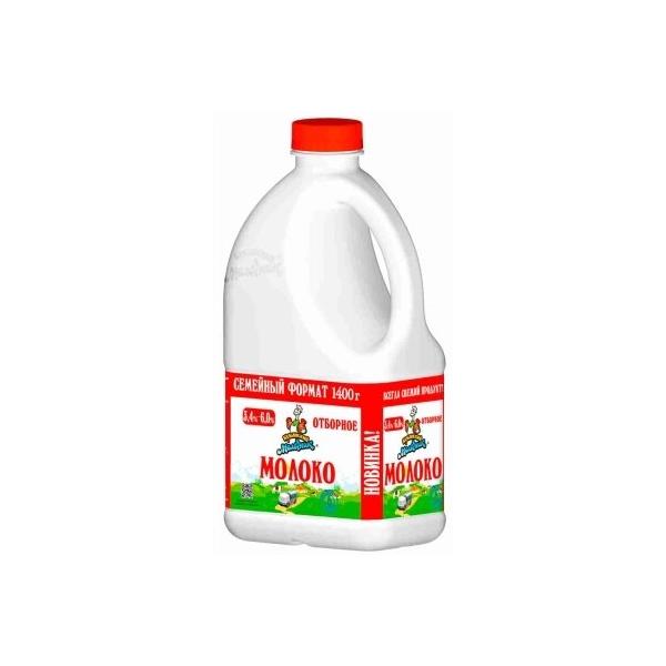Молоко Кубанский молочник Отборное пастеризованное 6%, 1.4 л
