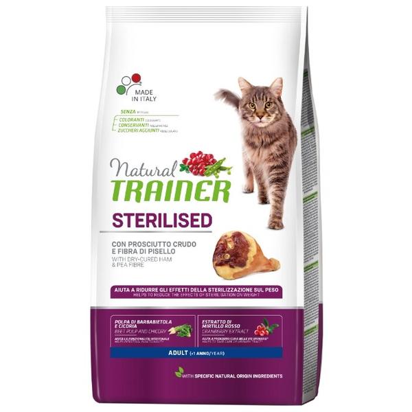Корм для кошек TRAINER Natural Adult cat Sterilised Dry-Cured Ham dry