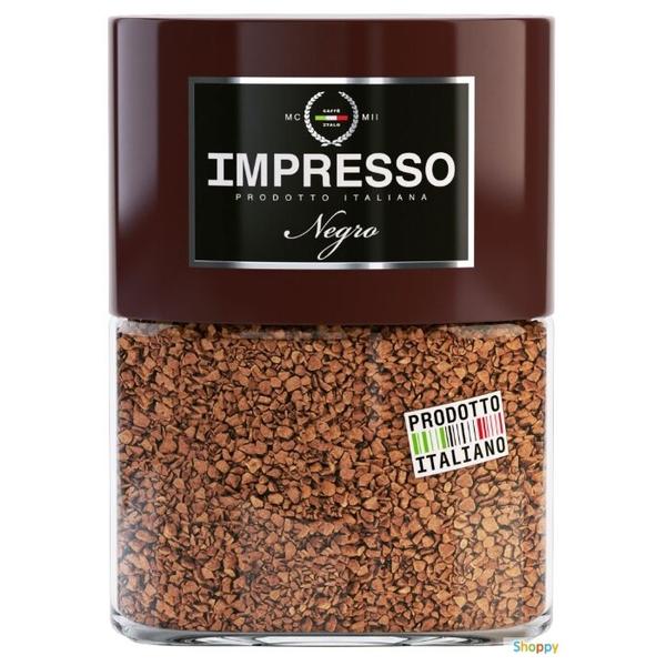 Кофе растворимый Impresso Negro сублимированный, стеклянная банка