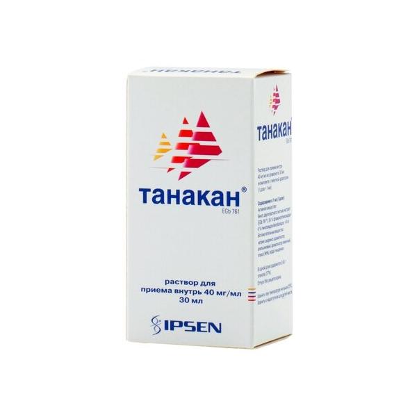 Танакан р-р д/вн. приема 40 мг/мл фл. 30 мл