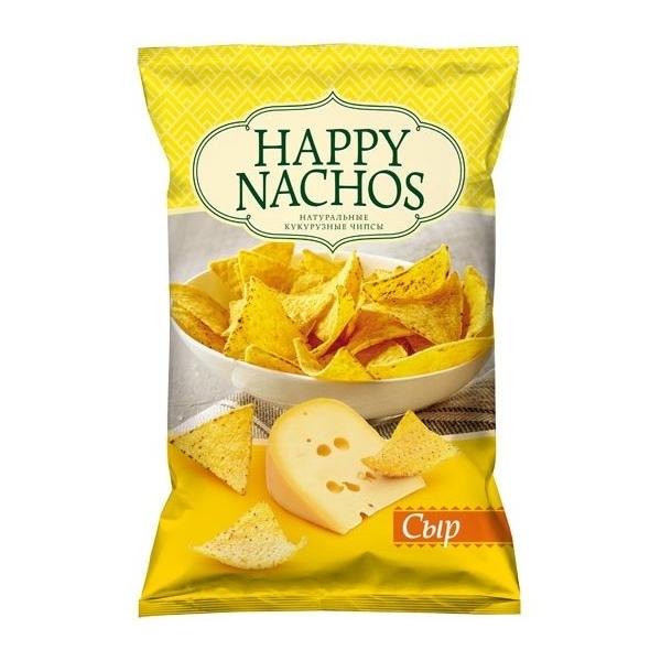 Чипсы Happy Nachos кукурузные Сыр