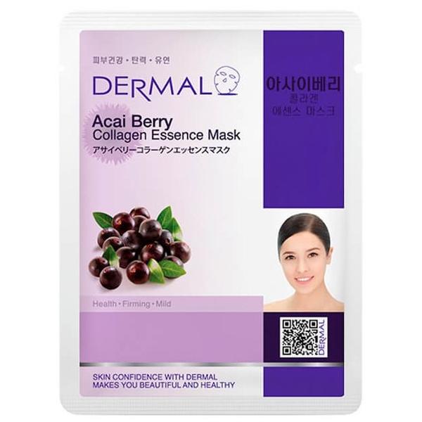 DERMAL тканевая маска Acai Berry Collagen Essence Mask с коллагеном и экстрактом ягоды асай