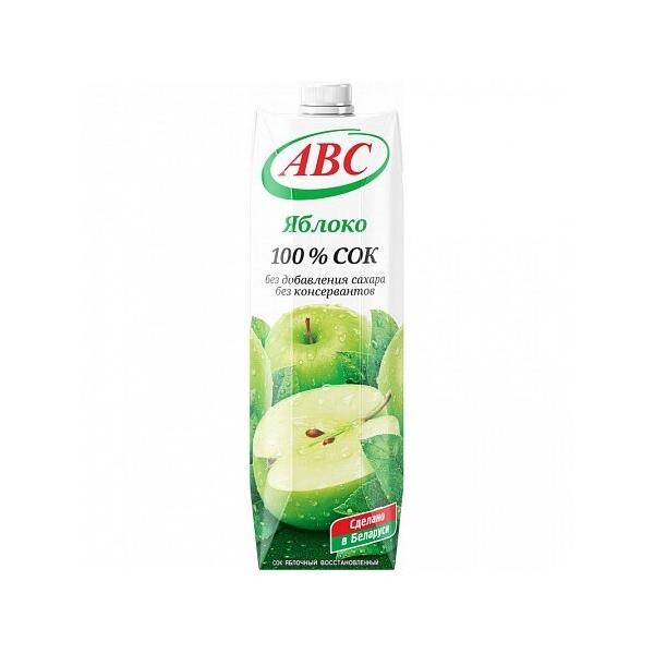 Сок ABC Яблочный осветленный, с крышкой, без сахара