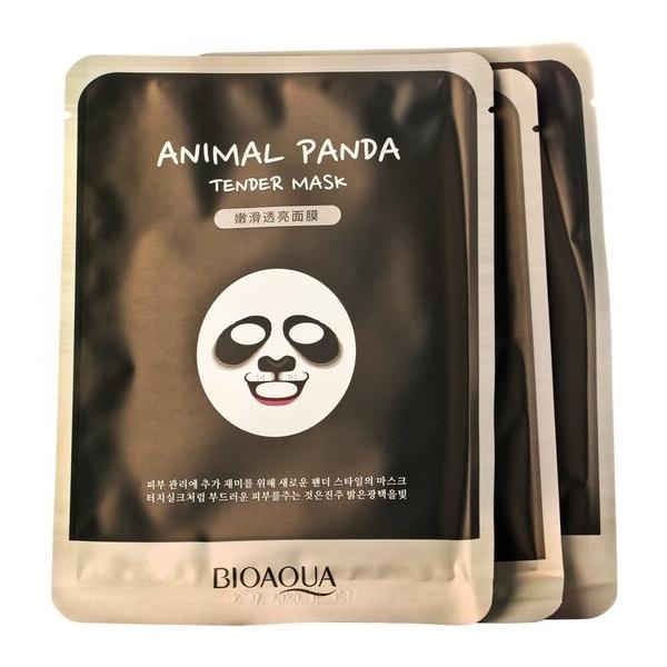 BioAqua Animal Face Panda Смягчающая тканевая маска для лица