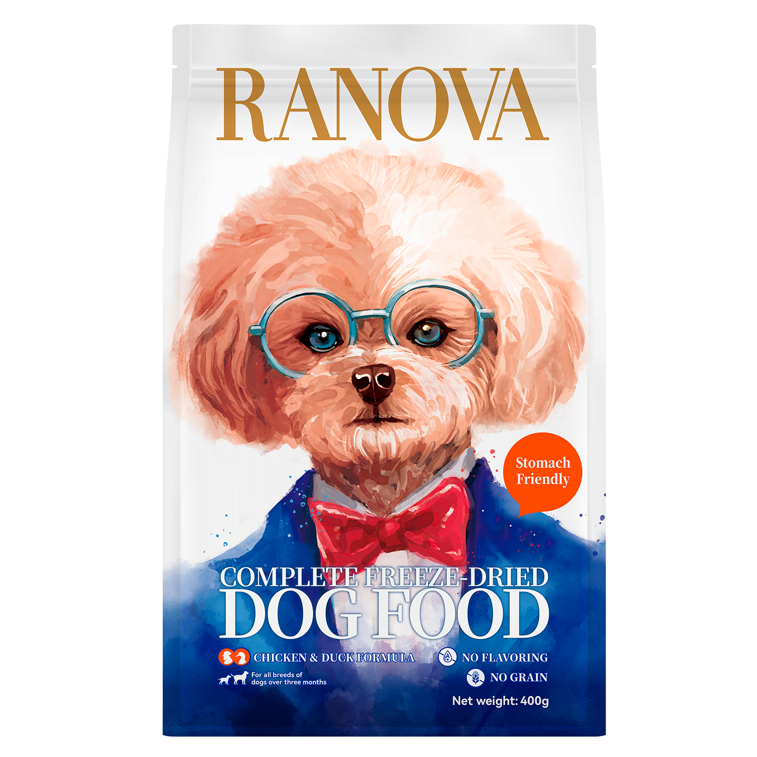 Полнорационный сухой (сублимированный) корм Ranova для собак с курицей и уткой