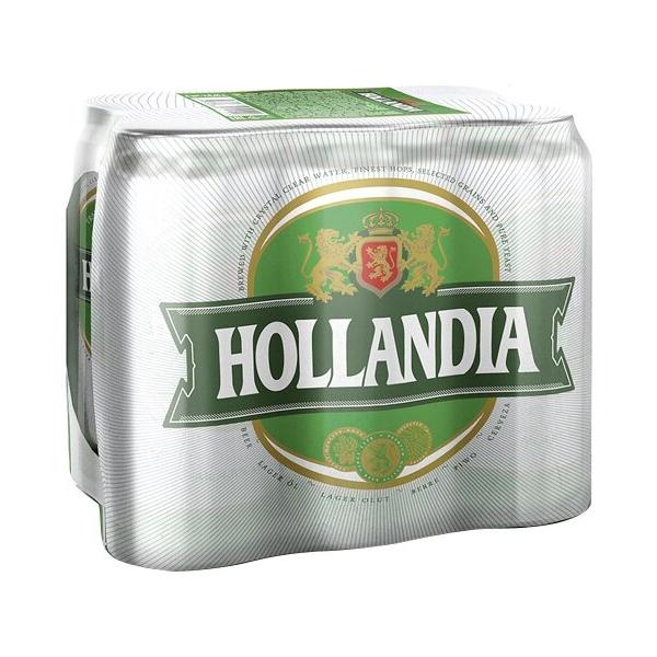 Пиво светлое Hollandia 0,45 л 6 шт