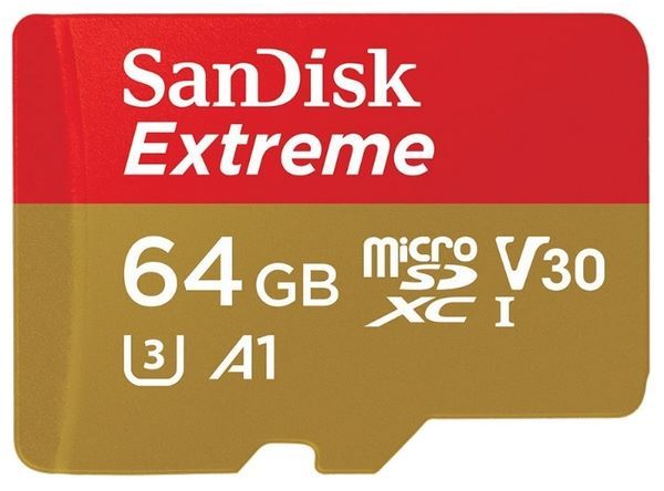 SanDisk Extreme microSDXC Class 10 UHS Class 3 V30 A1 90MB/s