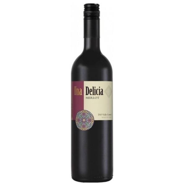 Вино Una Delicia Merlot красное сухое, 2017, 0.75л