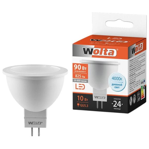 Лампа светодиодная Wolta 25S, GU5.3, MR16, 10Вт