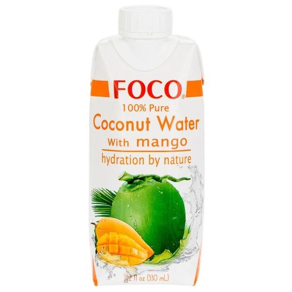 Вода кокосовая FOCO с манго, без сахара