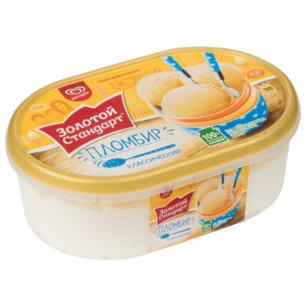 Мороженое Золотой стандарт пломбир классический ванильный 475 г