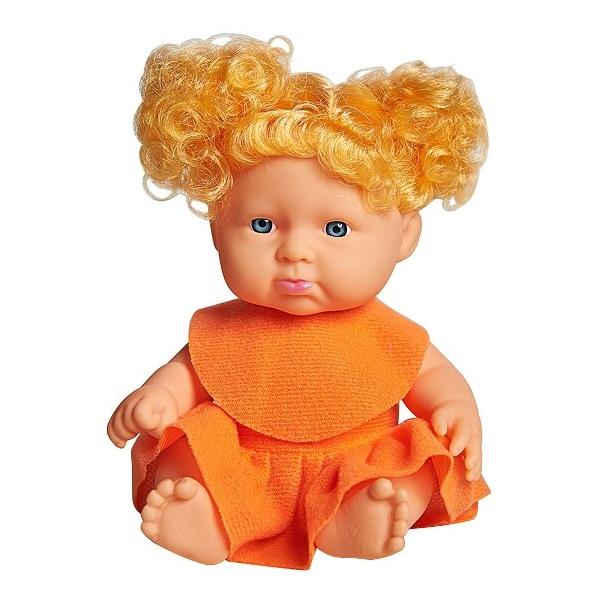 Кукла Lovely baby в оранжевом платье с золотистыми локонами, 18.5 см, XM632/3