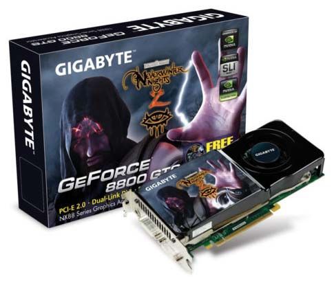 GIGABYTE GeForce 8800 GTS 650Mhz PCI-E 2.0 512Mb 1940Mhz 256 bit 2xDVI TV HDCP YPrPb