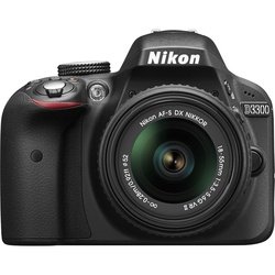Nikon D3300 KIT (24.2Mpix, 18-55VRII + 55-200VR, 1080p, SD, Набор с объективом EN-EL14) (черный)
