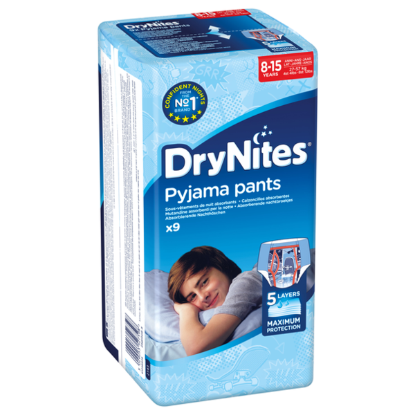 Huggies трусики DryNites для мальчиков 8-15 (27-57 кг) 9 шт.