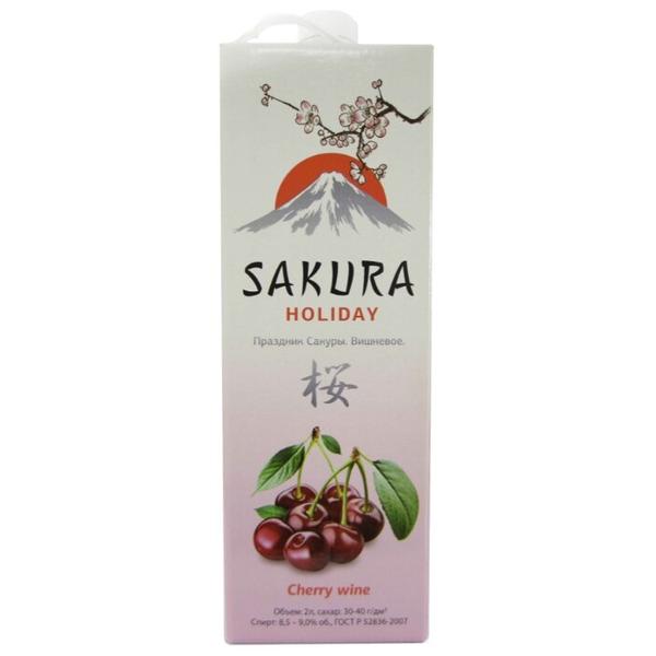 Вино Sakura Holiday Праздник Сакуры Вишневое Tetra Pak 1 л