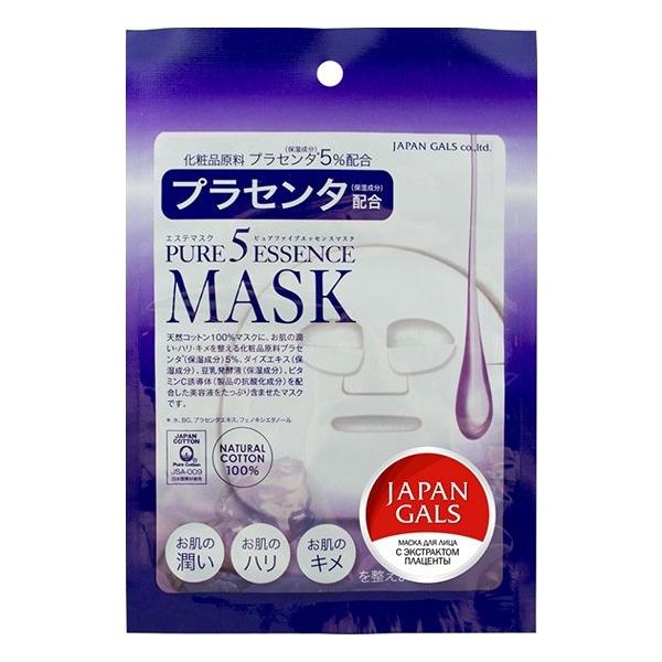 Japan Gals маска Pure 5 Essence с плацентой