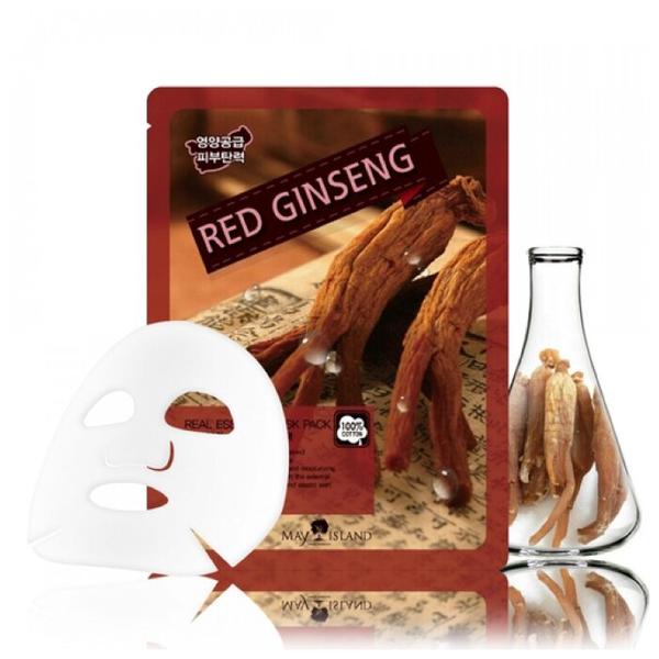 MAY ISLAND тканевая маска Real Essence Red Ginseng с экстрактом корня красного женьшеня