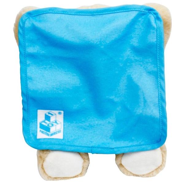 Мягкая игрушка 1 TOY Мишка играет в прятки с голубым одеялом 25 см