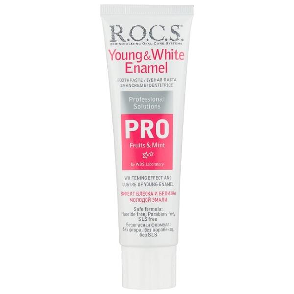 Зубная паста R.O.C.S. Pro Young & White Enamel, фрукты и мята