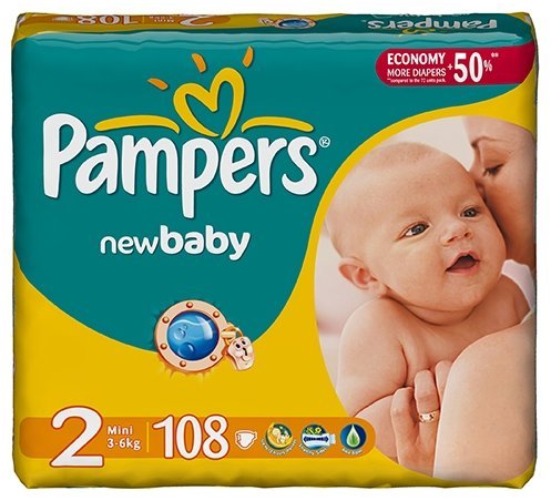 Pampers подгузники New Baby 2 (3-6 кг) 108 шт.