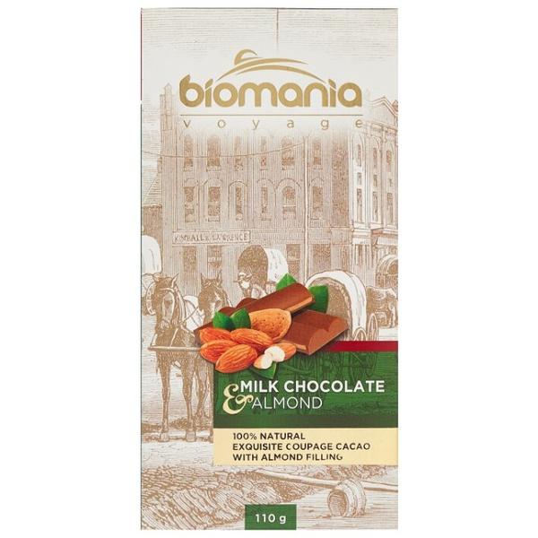 Шоколад Biomania молочный с урбечом из миндаля
