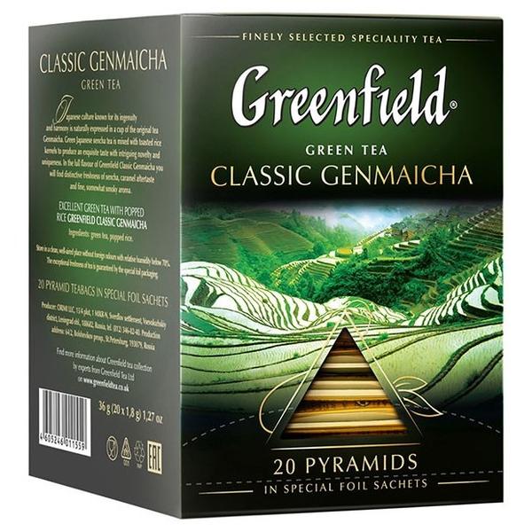 Чай зеленый Greenfield Classic Genmaicha в пирамидках