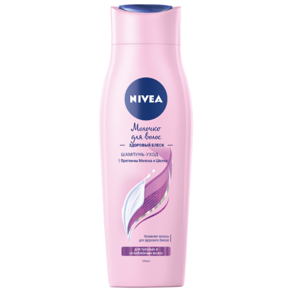 Nivea шампунь-уход Молочко для волос Здоровый блеск для тусклых и ослабленных волос
