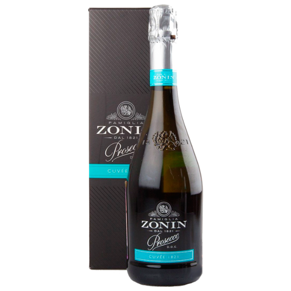 Игристое вино Zonin Prosecco DOC 0.75 л, подарочная упаковка