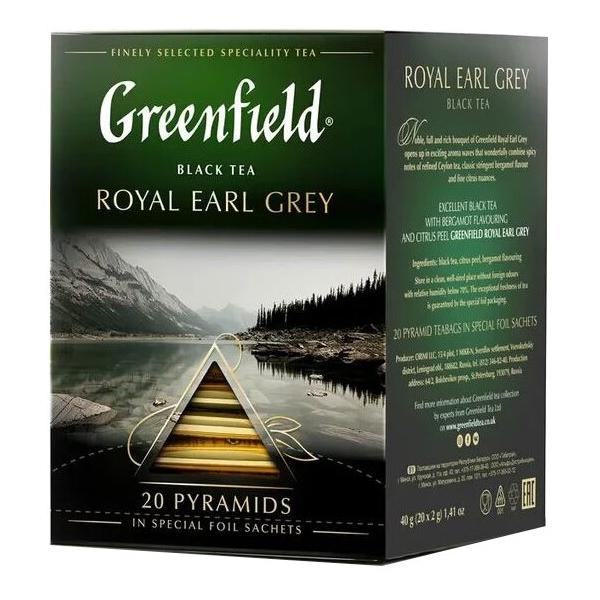 Чай черный Greenfield Royal Earl Grey в пирамидках
