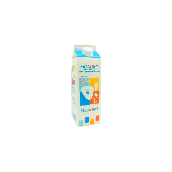 Молоко Благовещенский молочный комбинат пастеризованное О! 2.5%, 1 л