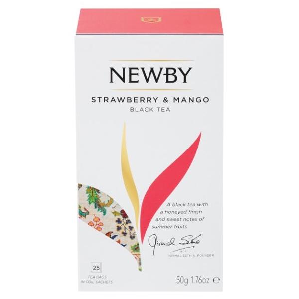 Чай черный Newby Strawberry & Mango в пакетиках