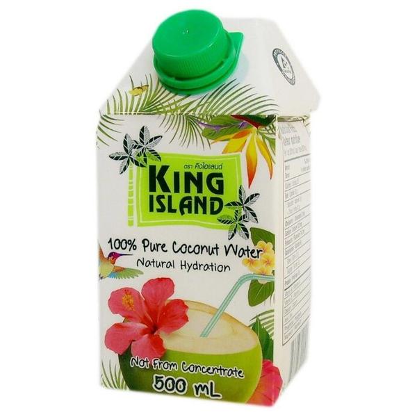 Вода кокосовая King Island 100%, с крышкой, без сахара
