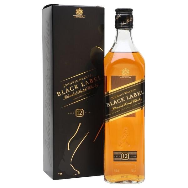 Виски Johnnie Walker Black Label 12 лет 1 л, подарочная упаковка