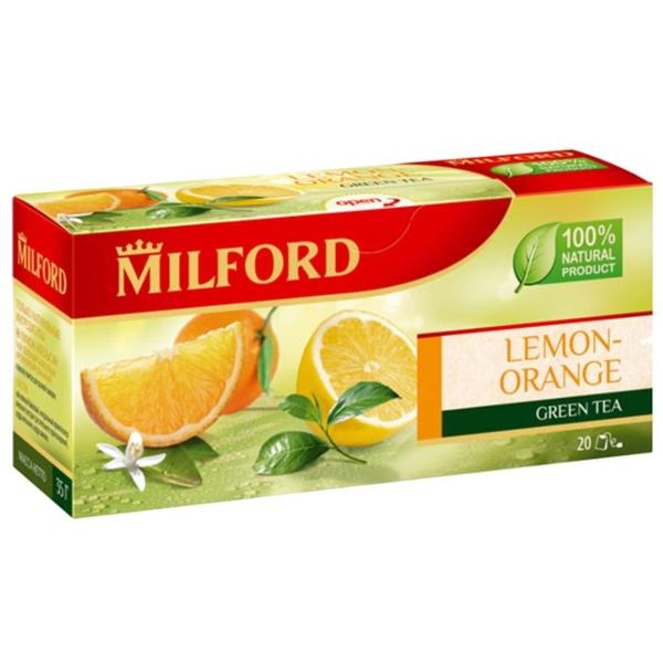 Чай зеленый Milford Lemon-orange в пакетиках