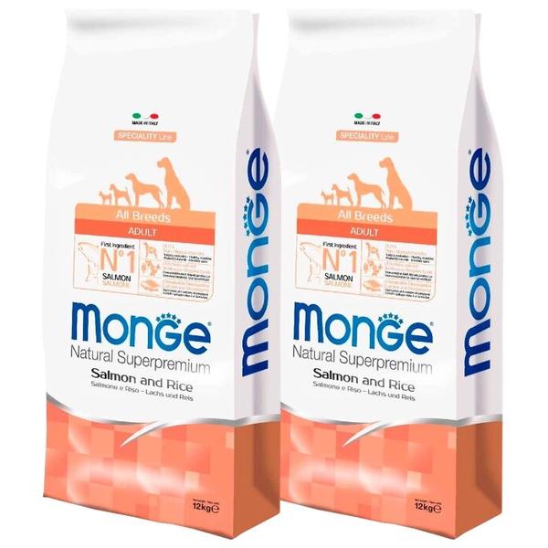 Корм для собак Monge Speciality line для здоровья кожи и шерсти, для здоровья костей и суставов, лосось с рисом
