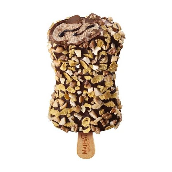 Мороженое Магнат Брюнетка с шоколадным наполнителем, грецким орехом, кешью и хлопьями 82 г