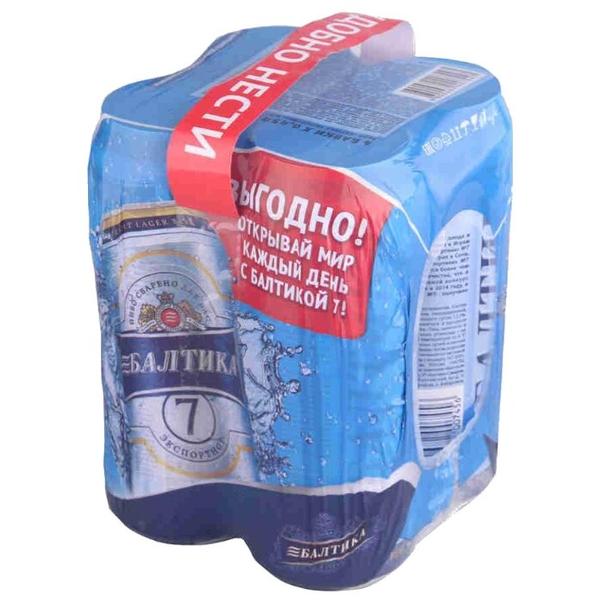 Пиво светлое Балтика №7 Экспортное 0,45 л х 4 шт