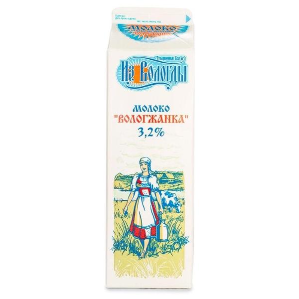 Молоко Из Вологды пастеризованное Вологжанка 3.2%, 1 л
